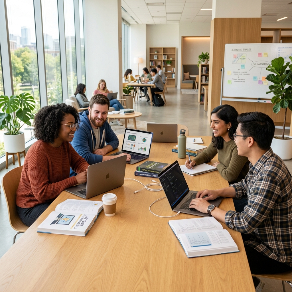 Students collaborating with Erudogix coaching platform